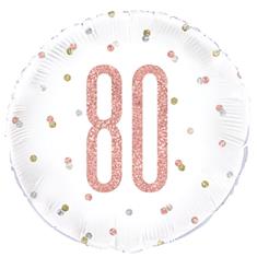 White and Rose Gold 80 Foil Balloon 