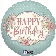 Vintage Birthday Foil Balloon 