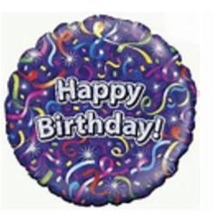 Happy Birthday Streamer Foil Balloon 