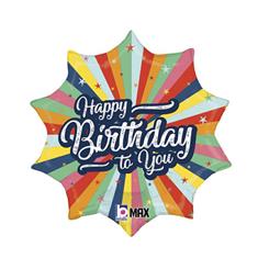 Birthday Bursting Colour Balloon 