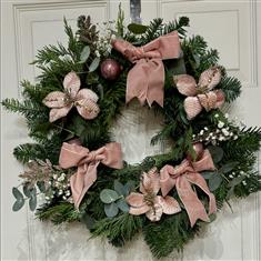 Pink Velvet Wreath