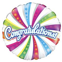 congratulations swirl balloon 