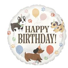 happy birthday pawsome party balloon 