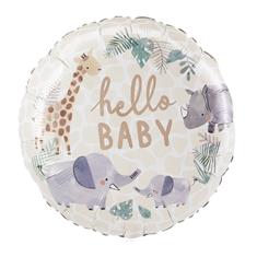 hello baby jungle balloon 