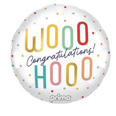 Woohoo congratulations dotted balloon