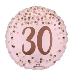 pretty in pink 30th balloon