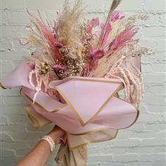 Pink and Cream Dried Bouquet