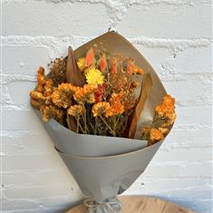 Orange dried flower bouquet 