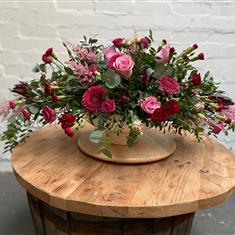 Pink and Red Table Arrangement